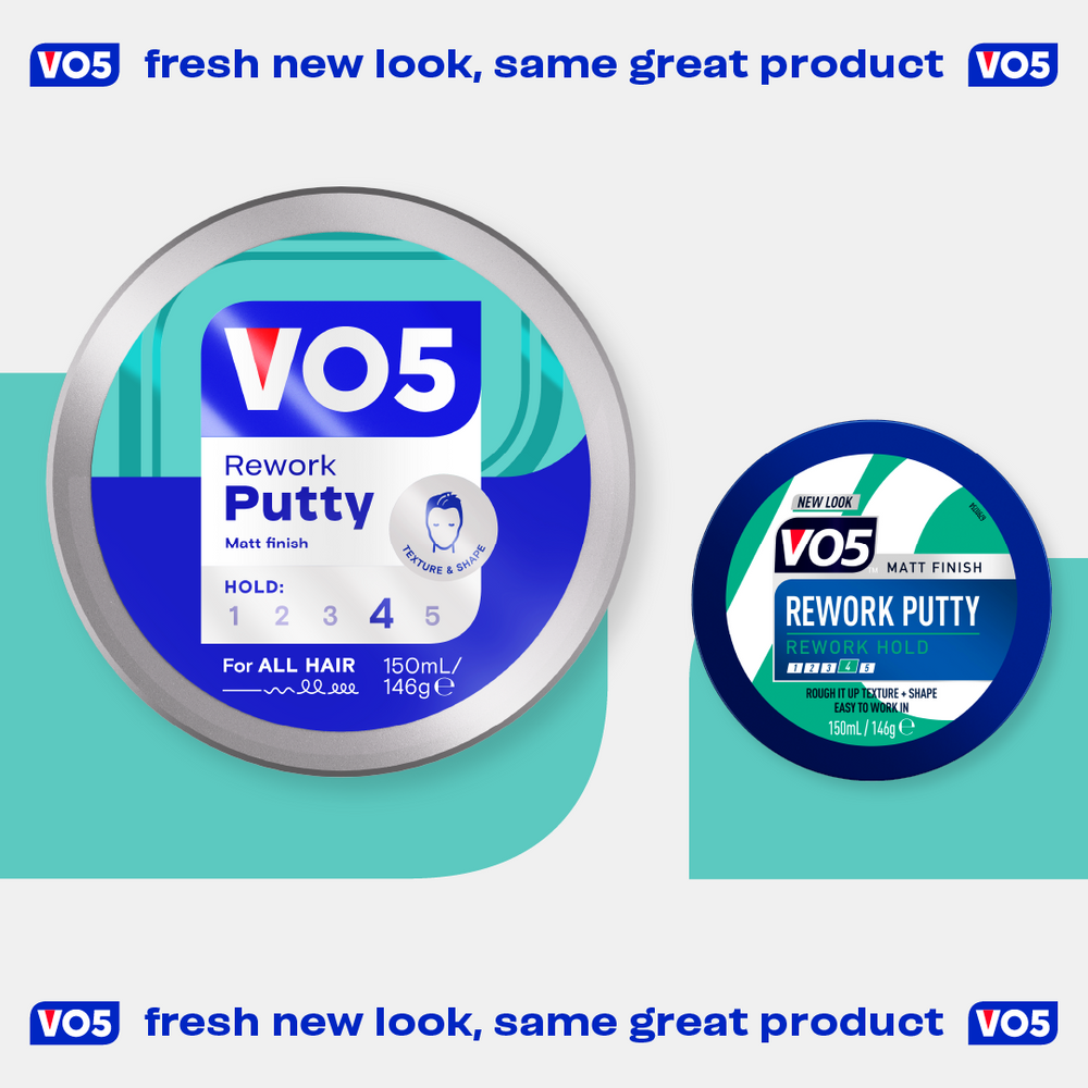 Rework Hair Putty for Shaping Hair Styles 150ml | VO5 – VO5 UK